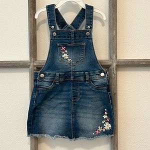 Jumping Beans Embroidered Overall Jean Skirt ( size 5T)